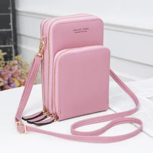 Women Long Section Multifunction PU Leather Shoulder Bag