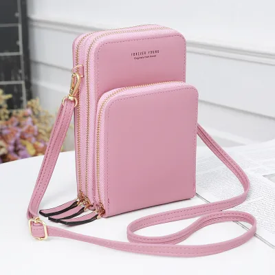 Women Long Section Multifunction PU Leather Shoulder Bag