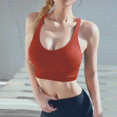 S-XL Women Push-up Plain Sports Bra Athletic Fit