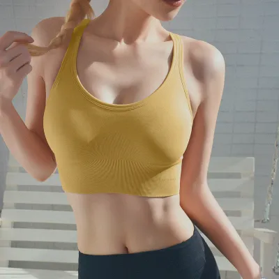 S-XL Women Push-up Plain Sports Bra Athletic Fit
