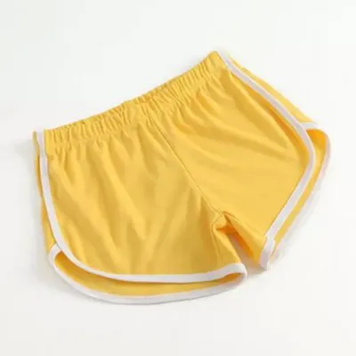 Women Casual Loose Color Blocking Sports Shorts