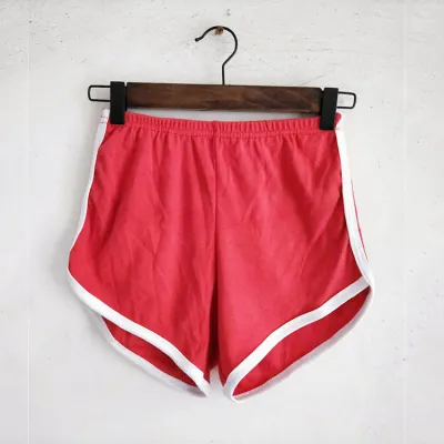 Women Casual Loose Color Blocking Sports Shorts