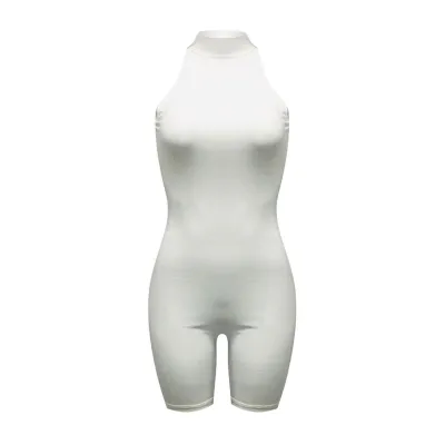 S-2XL Women Solid Color Round Neck Sleeveless Bodycon Rompers