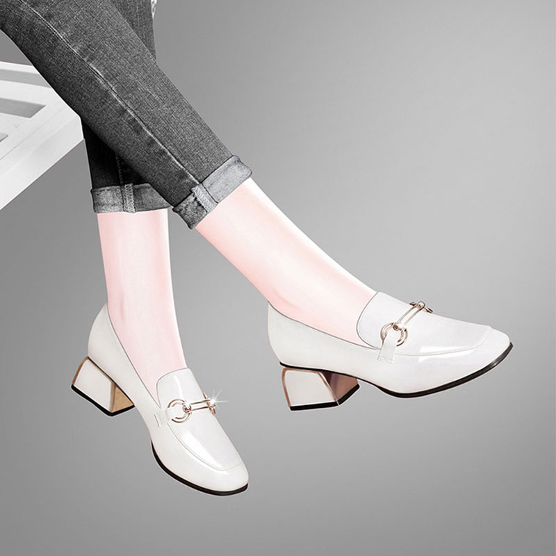 Wholesale Size:4.5-10 Women Leather Metal Buckle Decorate