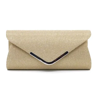 Fashion Sequined Glitter Quality PVC Evening Bags Solid Color Magnetic Closure