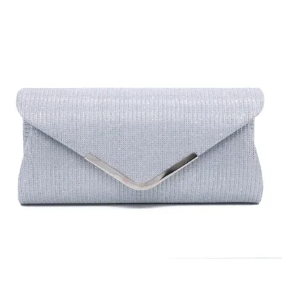 Fashion Sequined Glitter Quality PVC Evening Bags Solid Color Magnetic Closure
