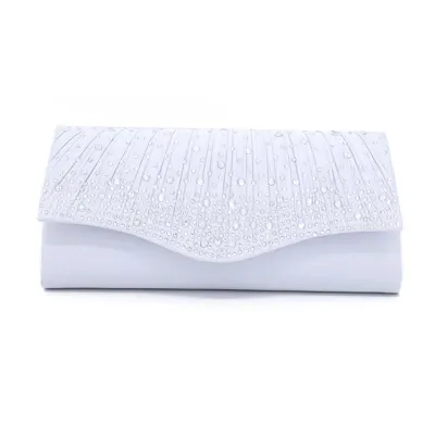Stylish Women Rhinestone Evening Party Clutch Bag Chain
