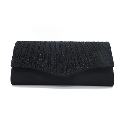 Stylish Women Rhinestone Evening Party Clutch Bag Chain