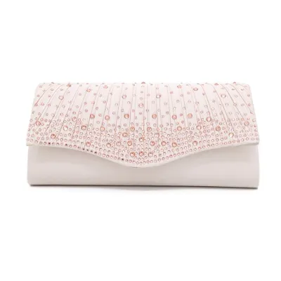 Stylish Women Rhinestone Evening Party Clutch Bag Chain