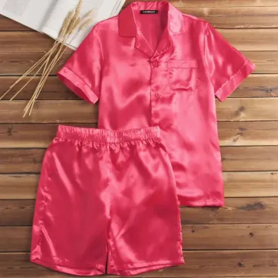 M-3XL Men's 2-Piece Solid Color Luxurious Cotton Blend Pajama Set
