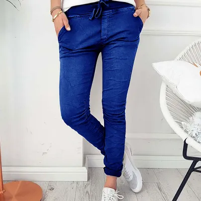 S-2XL Casual Slim Stretchy Skinny Jeans High Waist