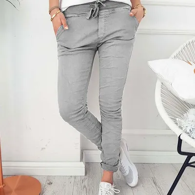 S-2XL Casual Slim Stretchy Skinny Jeans High Waist