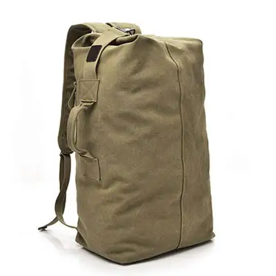 Unisex Outdoor Canvas Large Capacity Backpack for Men