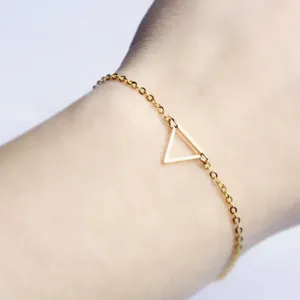 Fashion Simple Alloy Chain Geometric Triangle Bracelet