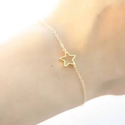 Fashion Simple Alloy Chain Geometric Star Bracelet