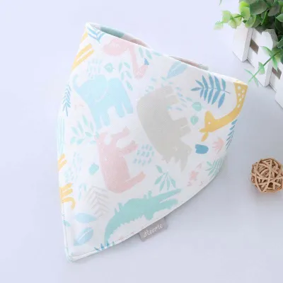Newborn Baby Triangle Cartoon Bib Burp Cloth - Cotton Unisex