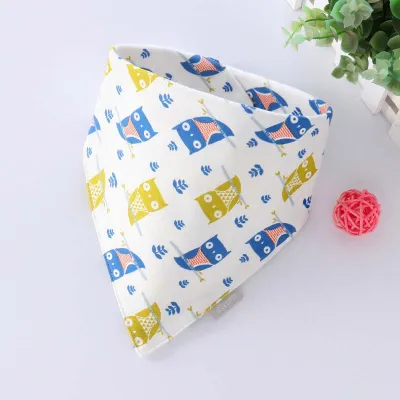 Newborn Baby Triangle Cartoon Bib Burp Cloth - Cotton Unisex