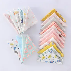 Newborn Baby Triangle Cartoon Bib Burp Cloth - Cotton Unisex