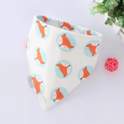 Newborn Baby Triangle Cartoon Bib Burp Cloth - Cotton Unisex