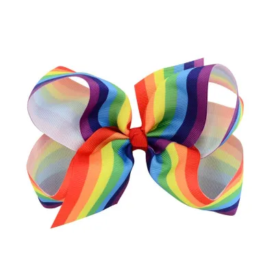 Wholesale Girl Color Blocking Bowknot JOJO Fabric Hair Clip