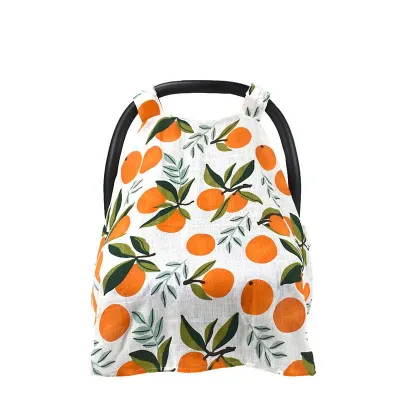 Soft Muslin Cotton Cartoon Print Unisex Kids Seat Cover