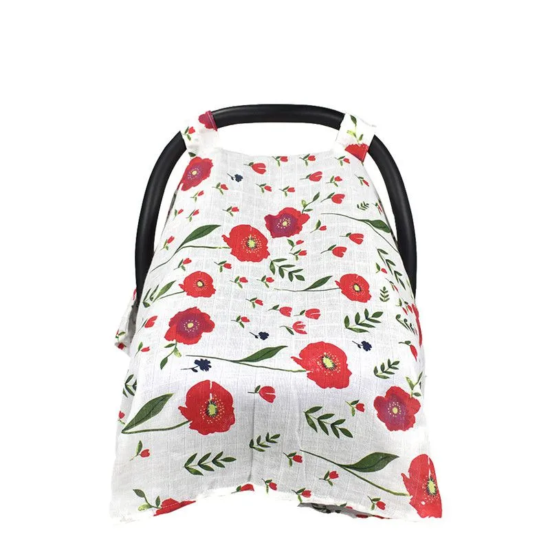 Soft Muslin Cotton Cartoon Print Unisex Kids Seat Cover