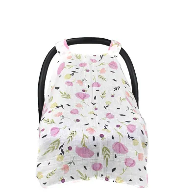 Soft Muslin Cotton Cartoon Print Unisex Kids Seat Cover