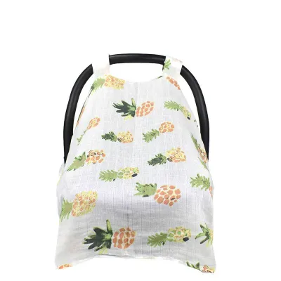 Soft Muslin Cotton Cartoon Print Unisex Kids Seat Cover
