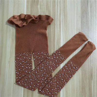 Fashion Girl Shiny Rhinestone Mesh Tights Hosiery Pantyhose for Kids