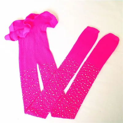 Fashion Girl Shiny Rhinestone Mesh Tights Hosiery Pantyhose for Kids