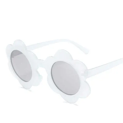 Wholesale Vintage Flower Pattern Candy Color Kids Sunglasses for Girls