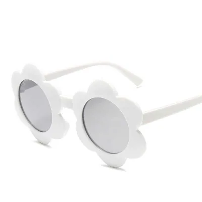 Wholesale Vintage Flower Pattern Candy Color Kids Sunglasses for Girls
