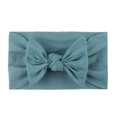 Baby Girl Candy Color Bowknot Headband Plaid Fabric