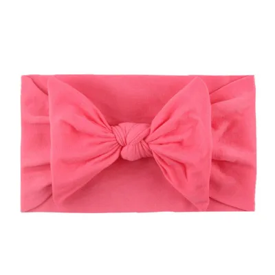 Baby Girl Candy Color Bowknot Headband Plaid Fabric