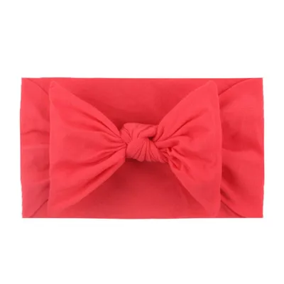 Baby Girl Candy Color Bowknot Headband Plaid Fabric
