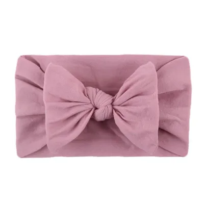 Baby Girl Candy Color Bowknot Headband Plaid Fabric