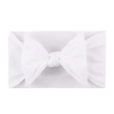 Baby Girl Candy Color Bowknot Headband Plaid Fabric