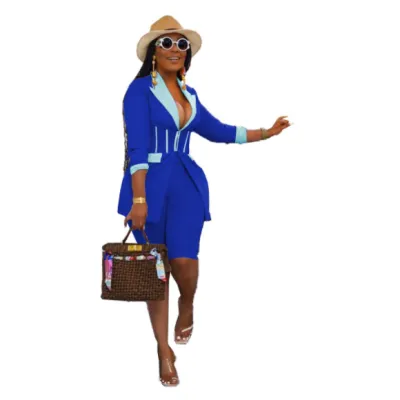 Women Fashion Solid Color Tight Top And Short 2PCS Set