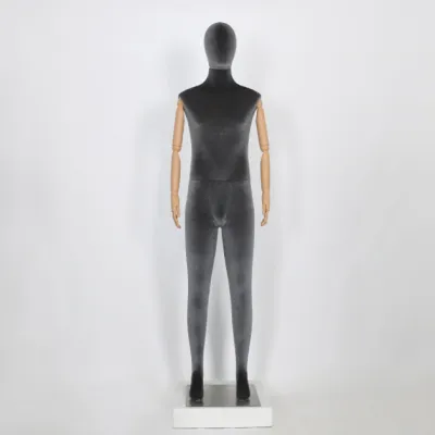 Wholesale Men Full Body Velvet Mannequin with Hands for Clothing Display Storage Props