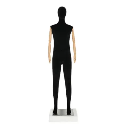 Wholesale Men Full Body Velvet Mannequin with Hands for Clothing Display Storage Props