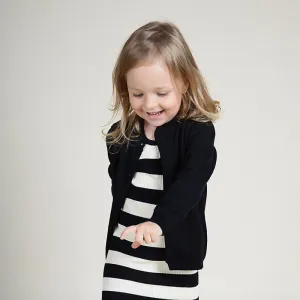 Baby Kid Solid Color Button Design Knitwear Long Sleeves Cotton Crew Neck Top