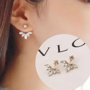 Fashion Spring Cute Girl Leaves Stud Earrings