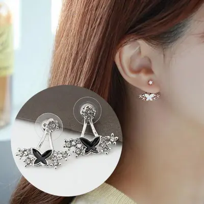 Fashion Spring Cute Girl Butterfly Stud Earrings