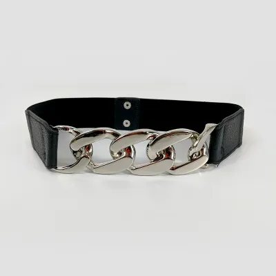 Women Stretch Gold Silver Metal Chain Waist Belts
