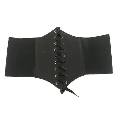 Women Elastic High Waist Wide PU Leather Slimming Body Belt