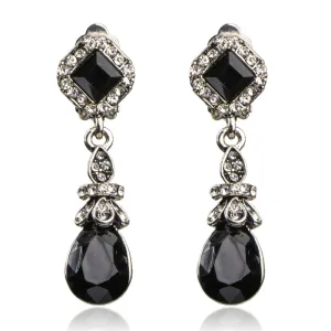 Vintage Ethnic Style Drop Shape Acrylic Gemstone Earrings for Women