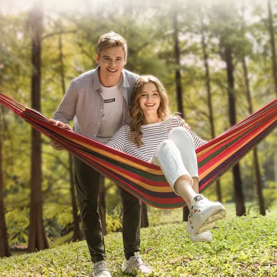  Rainbow Color Canvas Hanging Hammock