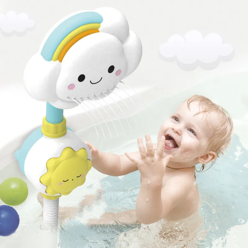 Kids Shower Water Spray Rainbow Cloud Shower Bathtub Toy
