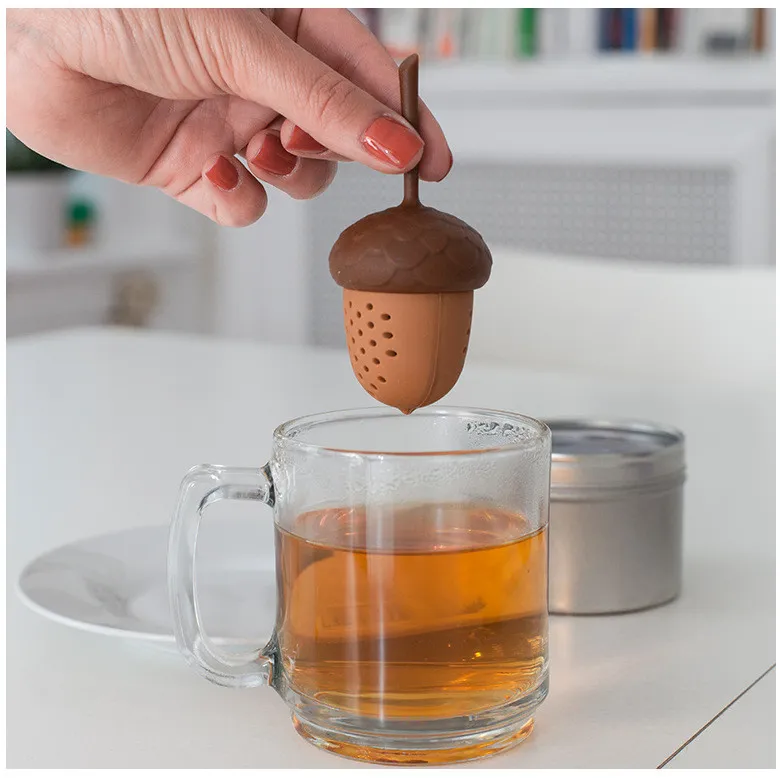 Acorn Mini Silicone Tea Strainer for Home Kitchen Tea Maker
