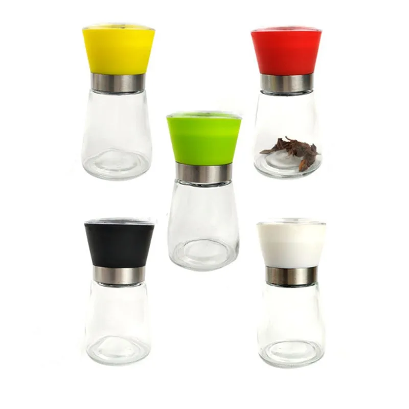 Manual Pepper Glass Grinder with Solid Seasoning Capacity